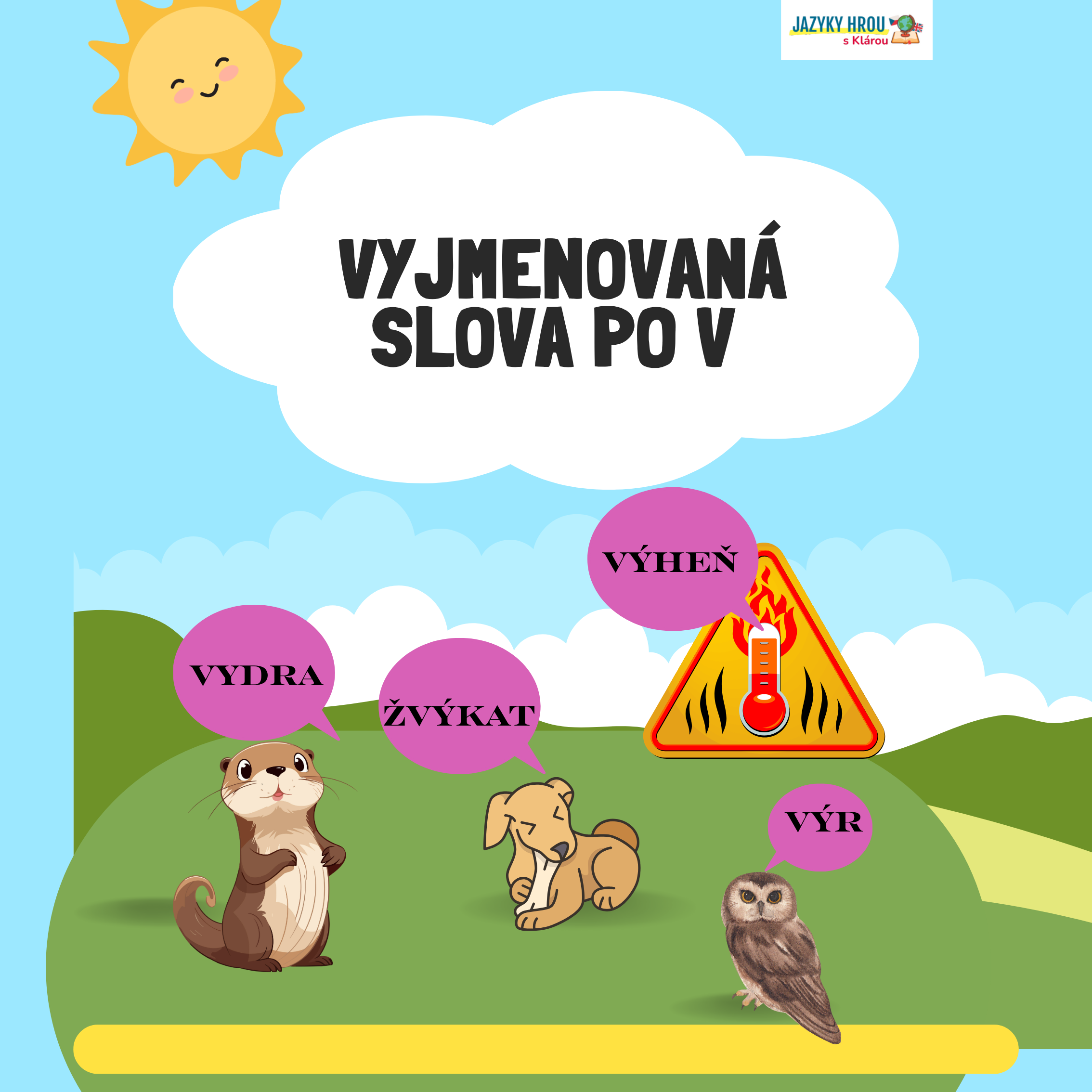 Pracovní sešit na vyjmenovaná slova po V